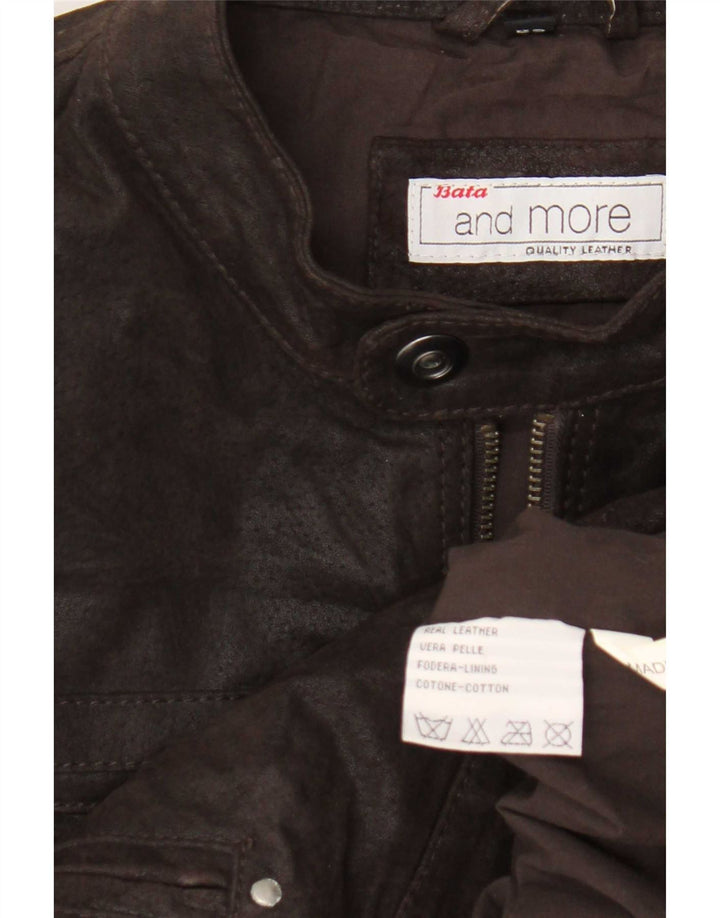 Bata and More Herre Læder Biker Jacket IT 52 XL Brun