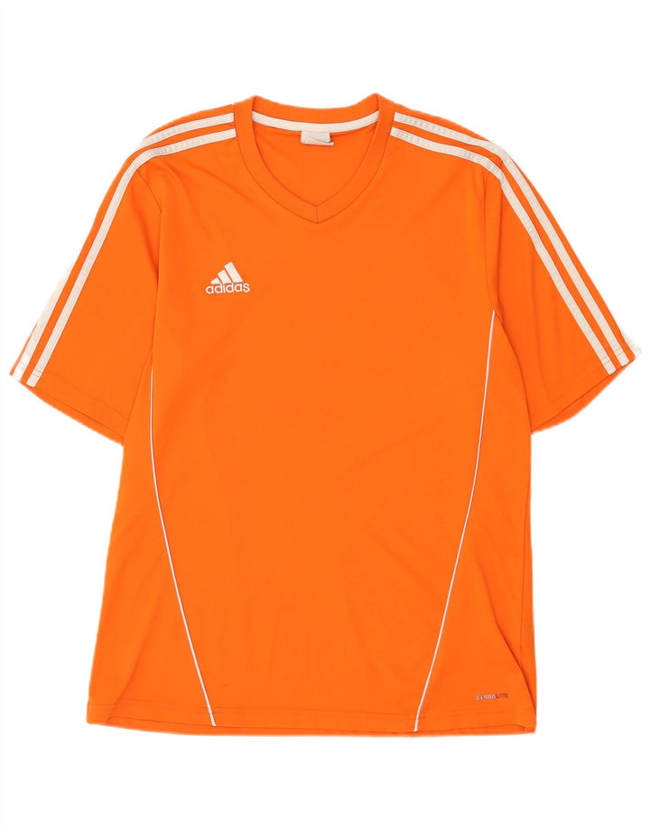 Adidas Herre Climalite T-Shirt Top Stor Orange Polyester