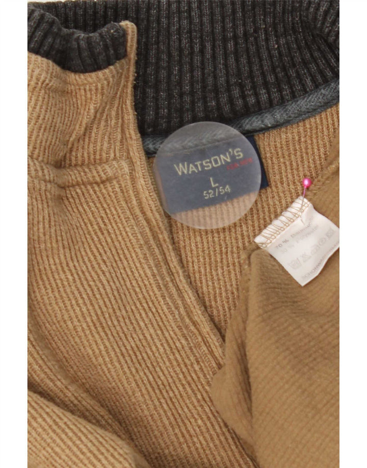 Watsons sweater med lynlås til kvinder IT 52/54 Stor beige bomuld