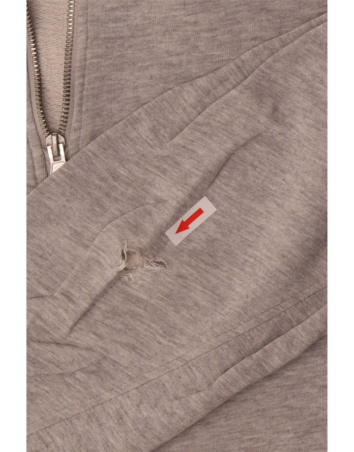 Zara Sweatshirt med lynlås til mænd, stor grå