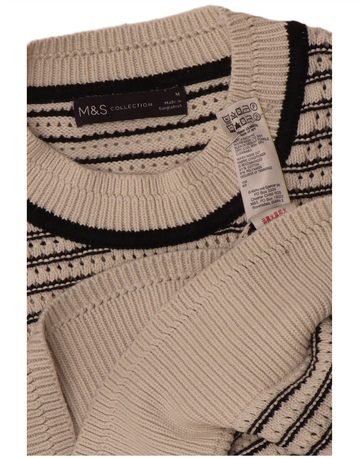 Marks & Spencer Dame sweater med rund hals DK 14 Medium Off White