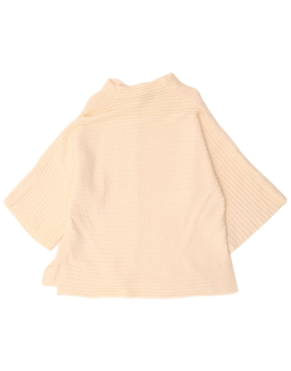 Marks & Spencer Dame Turtle Neck Jumper Sweater UK 10 Small Off White