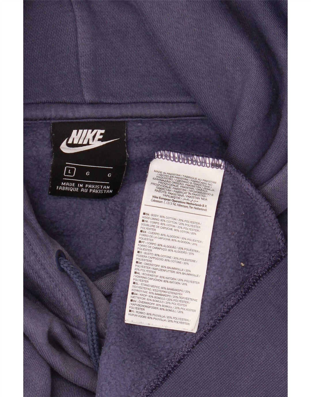 Nike hættetrøje til mænd, stor marineblå bomuld