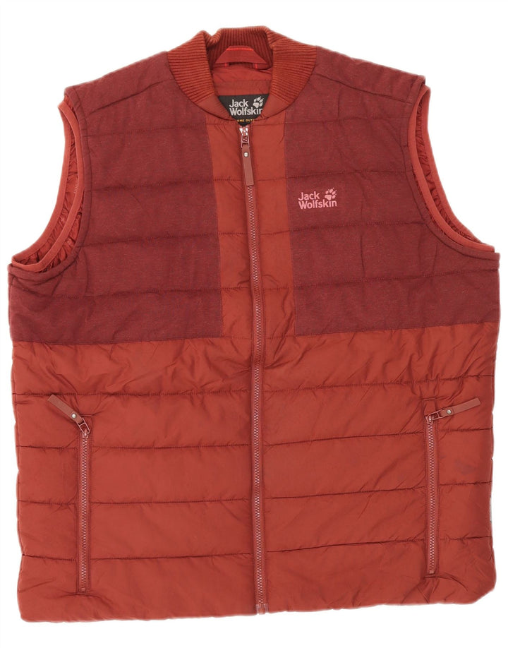 JACK WOLFSKIN Polstret Gilet til mænd UK 44/46 XL Burgundy Polyester