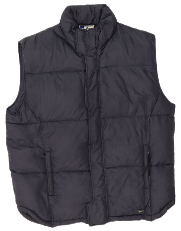 Asics Herre Polstret Gilet UK 40 Large Navy Blue Nylon