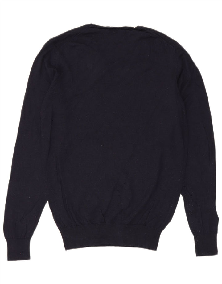 Massimo Dutti Herre V-hals sweater Stor Marineblå