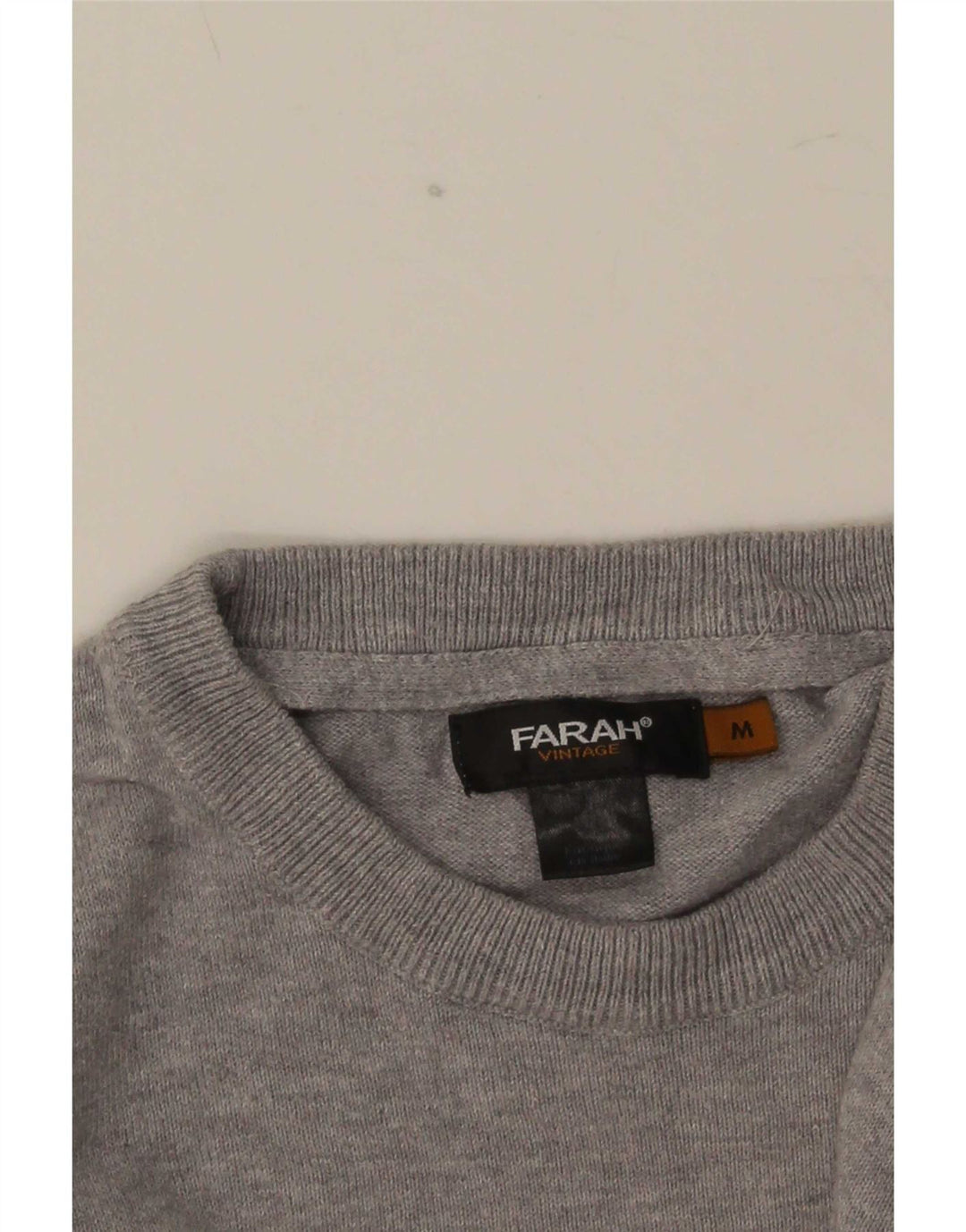 Farah Herre sweater med rund hals, mellemgrå
