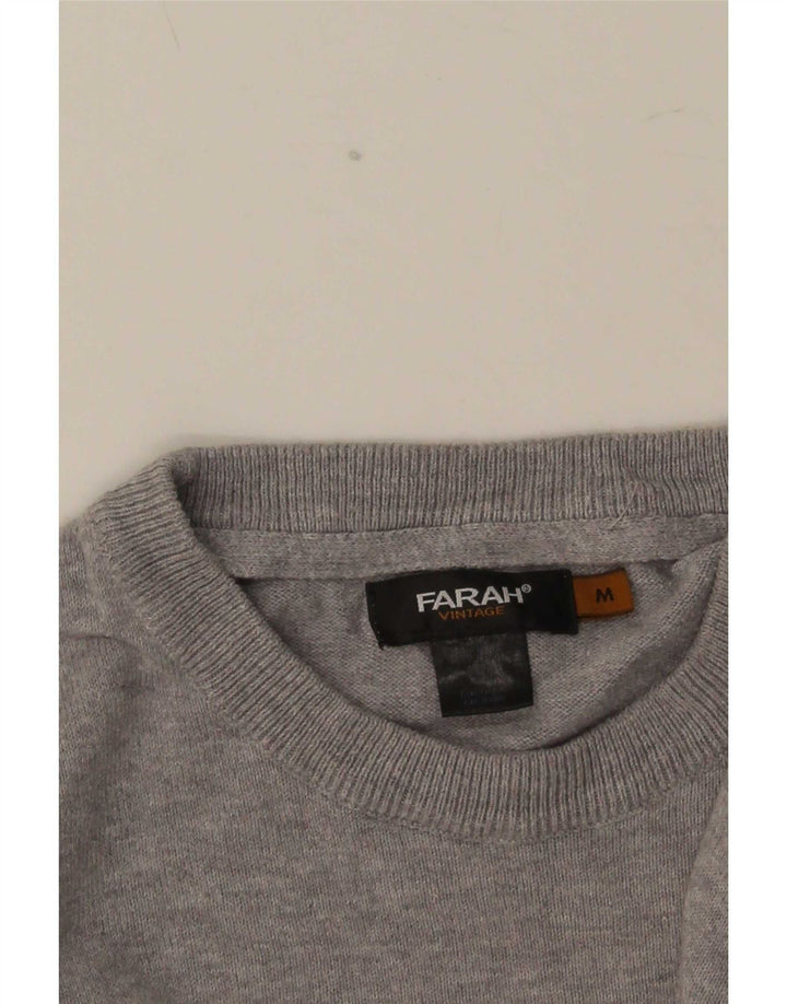 Farah Herre sweater med rund hals, mellemgrå