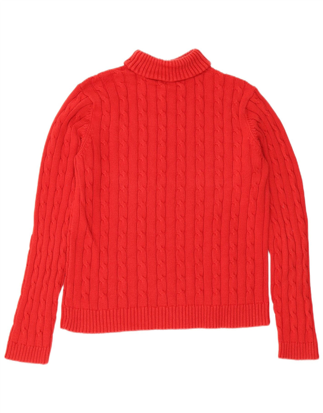 CHAPS Womens Roll Neck Jumper Sweater UK 14 Large Red Cotton