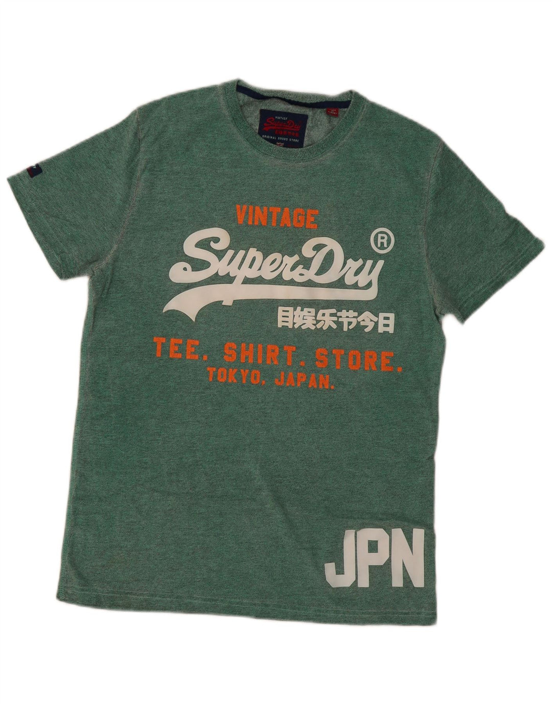 Superdry Grafisk T-shirt top til mænd Stor grøn bomuld