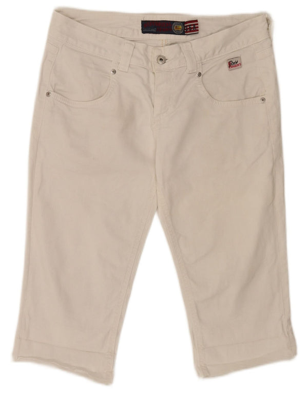 Roy Rogers Dame Denim Shorts IT 44 Medium W30 Hvid Bomuld