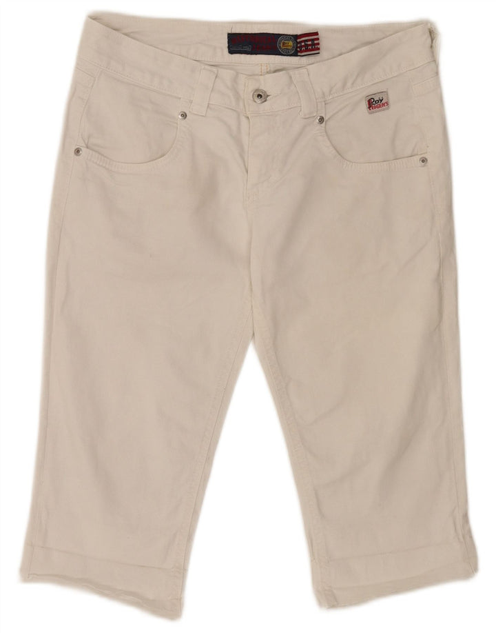 Roy Rogers Dame Denim Shorts IT 44 Medium W30 Hvid Bomuld