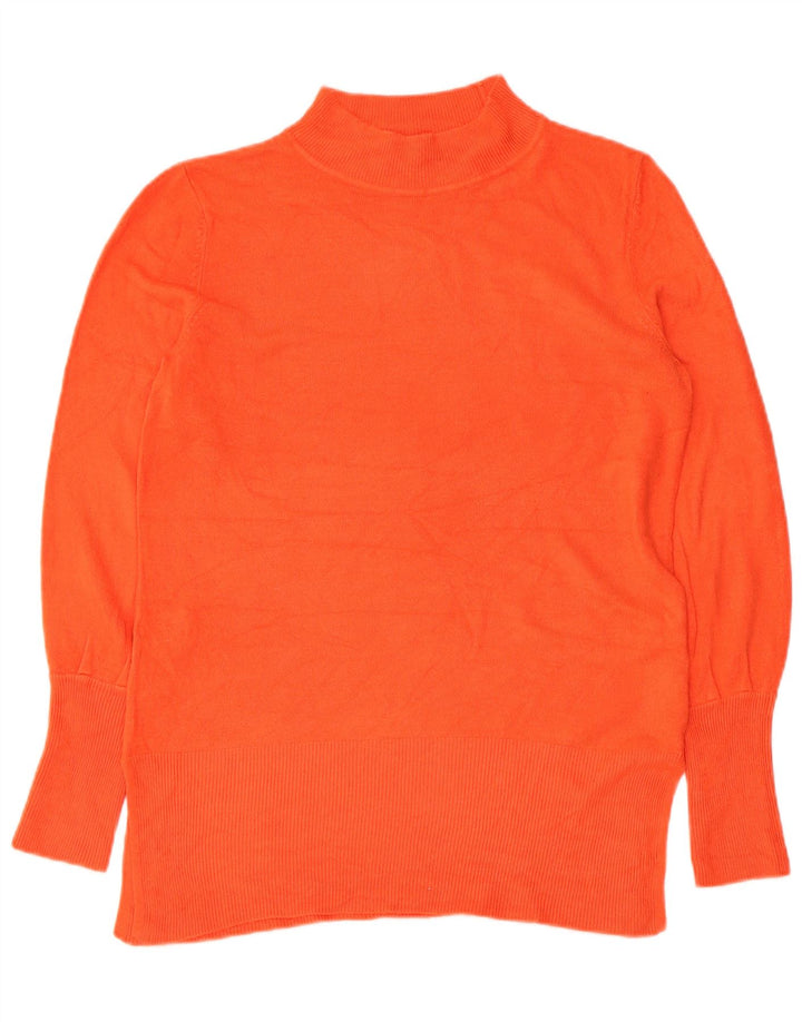 Marks & Spencer Dame Turtle Neck Jumper Sweater UK 14 Medium Orange