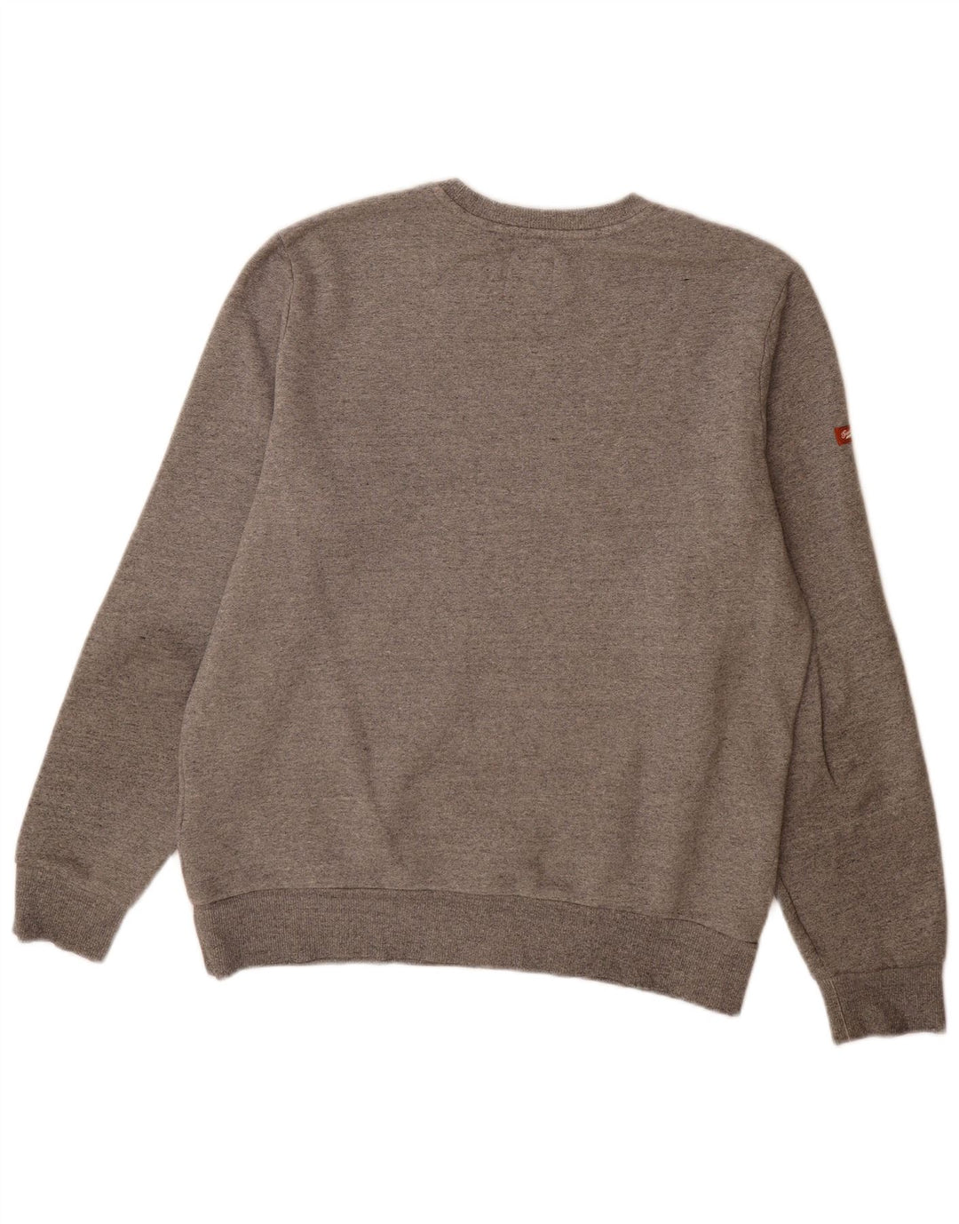 Superdry grafisk sweatshirt til mænd, stor grå flækket bomuld