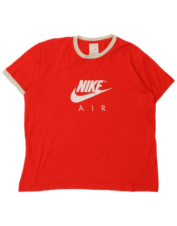 Nike grafisk t-shirt top til mænd XL rød bomuld