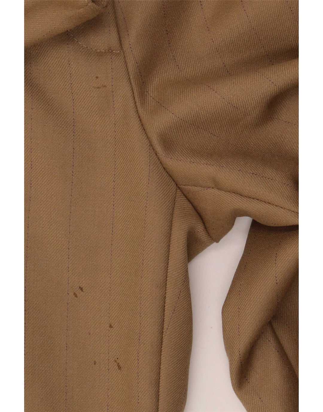 Byblos Dame 3-knap 2-delt jakkesæt IT 46 Large W36 L27 Khaki nålestribe