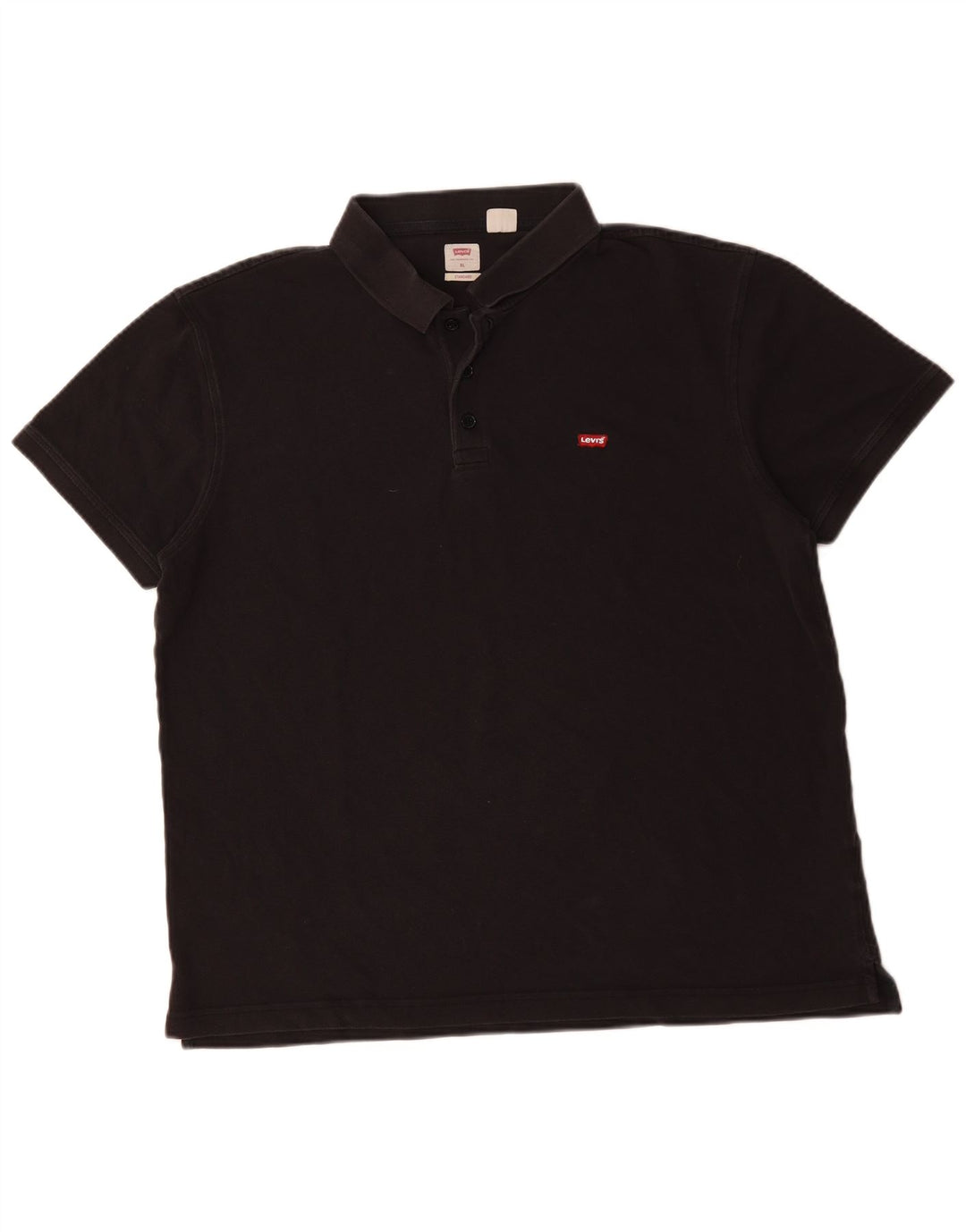 LEVI'S Herre Standard Fit Polo Shirt XL Sort Bomuld
