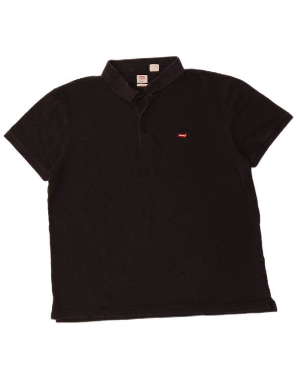LEVI'S Herre Standard Fit Polo Shirt XL Sort Bomuld