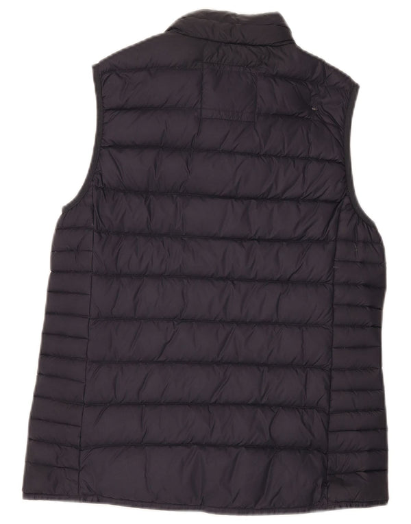 CREW TØJ Dame Polstret Gilet UK 10 Small Navy Blue Nylon