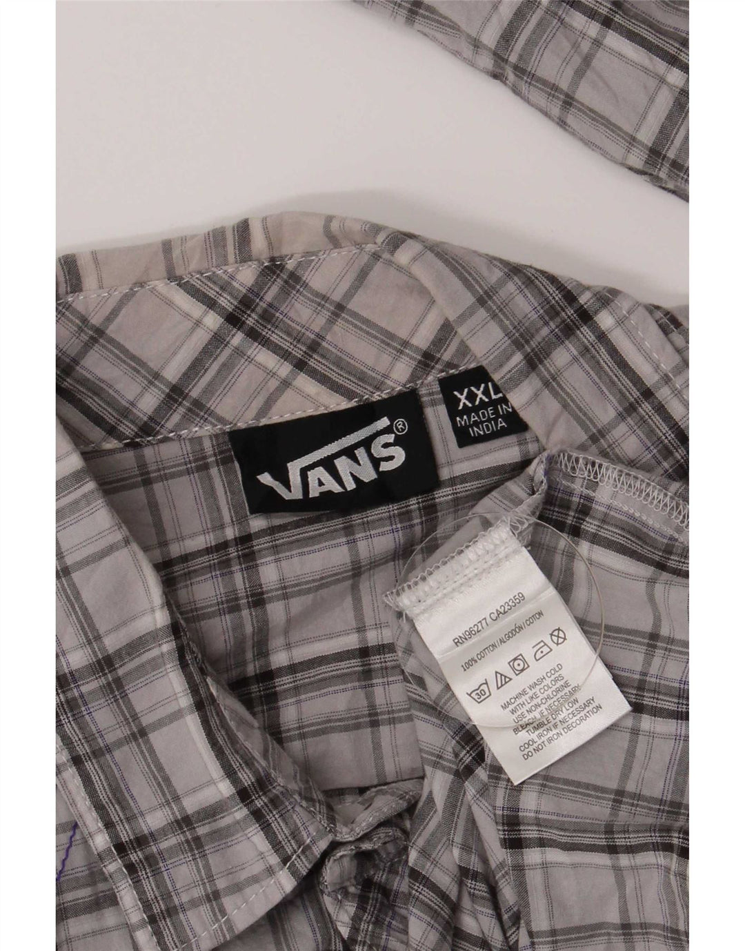 Vans Herreskjorte 2XL Grå ternet bomuld
