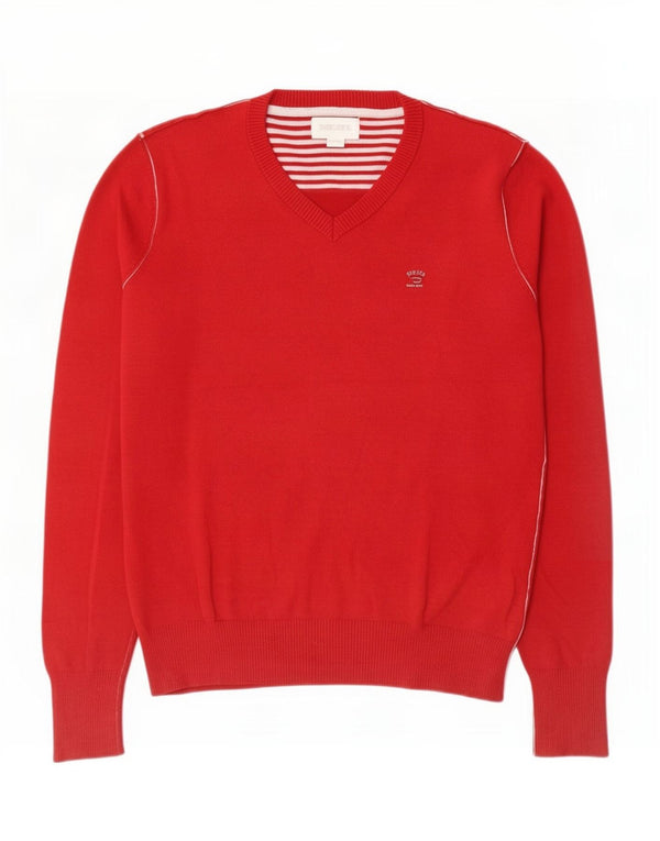 Diesel Herre V-hals sweater 2XL Rød Bomuld