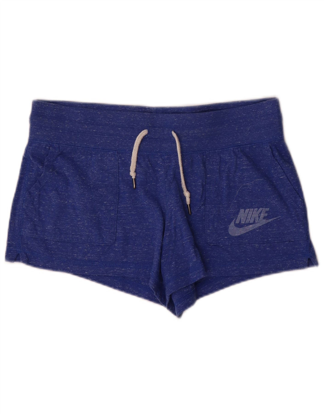 Nike grafiske sportsshorts til kvinder UK 12 Medium Blue Flecked Polyester