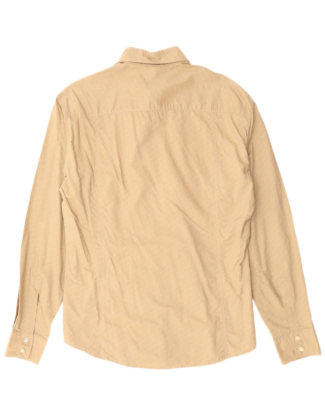 Armani Jeans Herreskjorte Stor Beige Stribet Bomuld