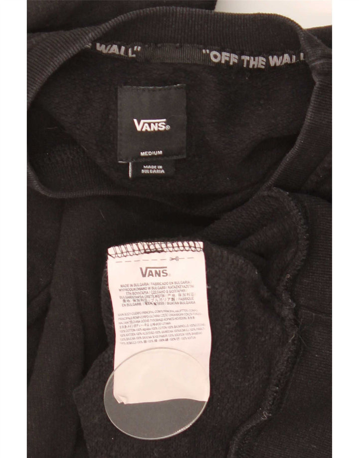 Vans Herre Grafisk Sweatshirt Jumper Medium Sort Bomuld