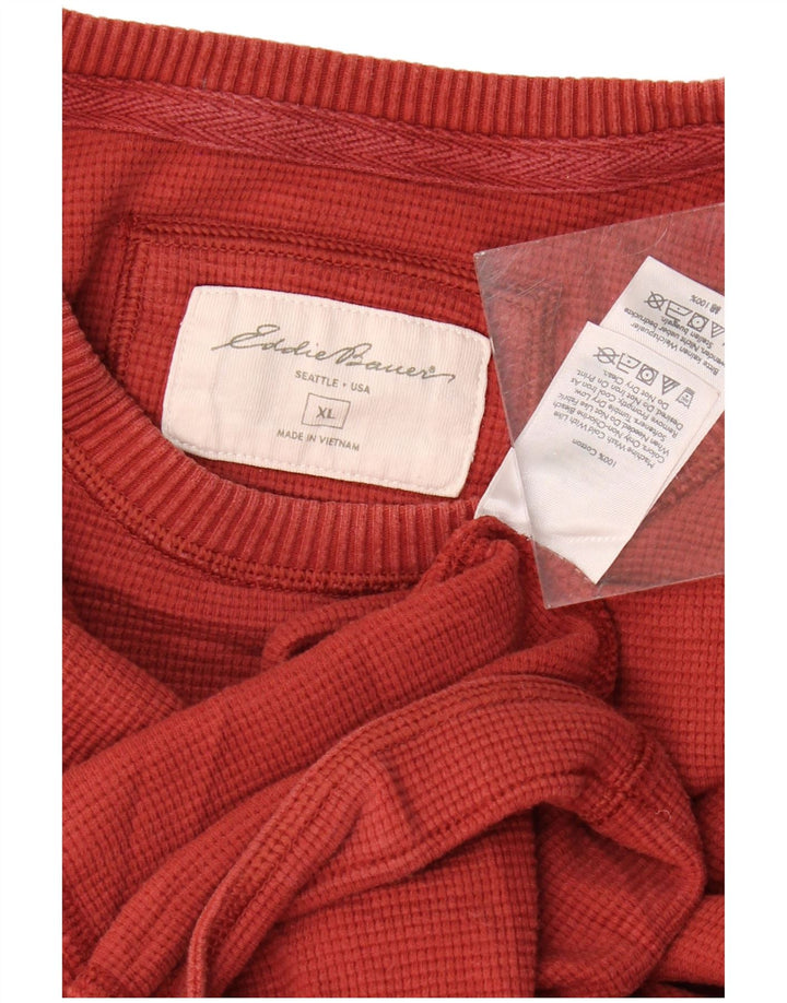 EDDIE BAUER Womens Oversized T-Shirt Top UK 18 XL Red Cotton Vintage Eddie Bauer and Second-Hand Eddie Bauer from Messina Hembry 