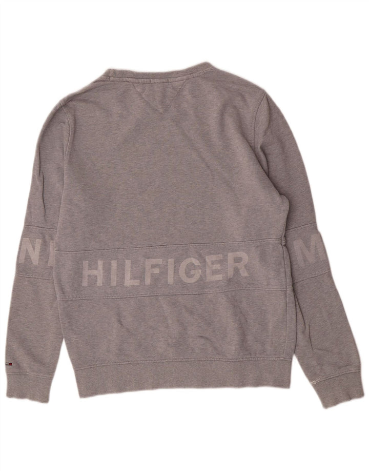 Tommy Hilfiger Herre Grafisk Sweatshirt Jumper Stor Grå Bomuld