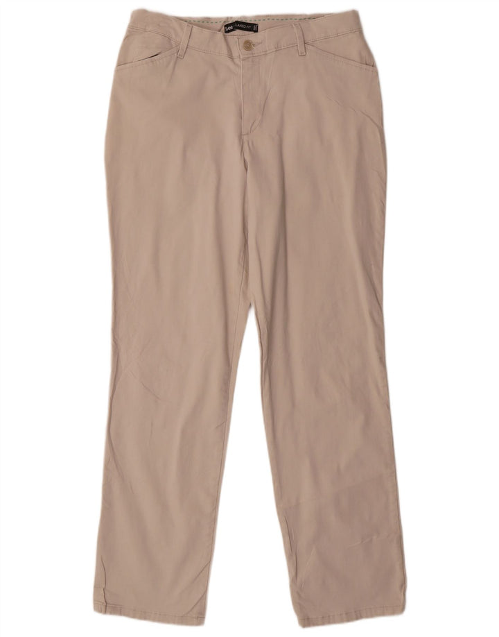 Lee afslappet pasform afslappet bukser til kvinder US 8 Medium W30 L30 Beige bomuld