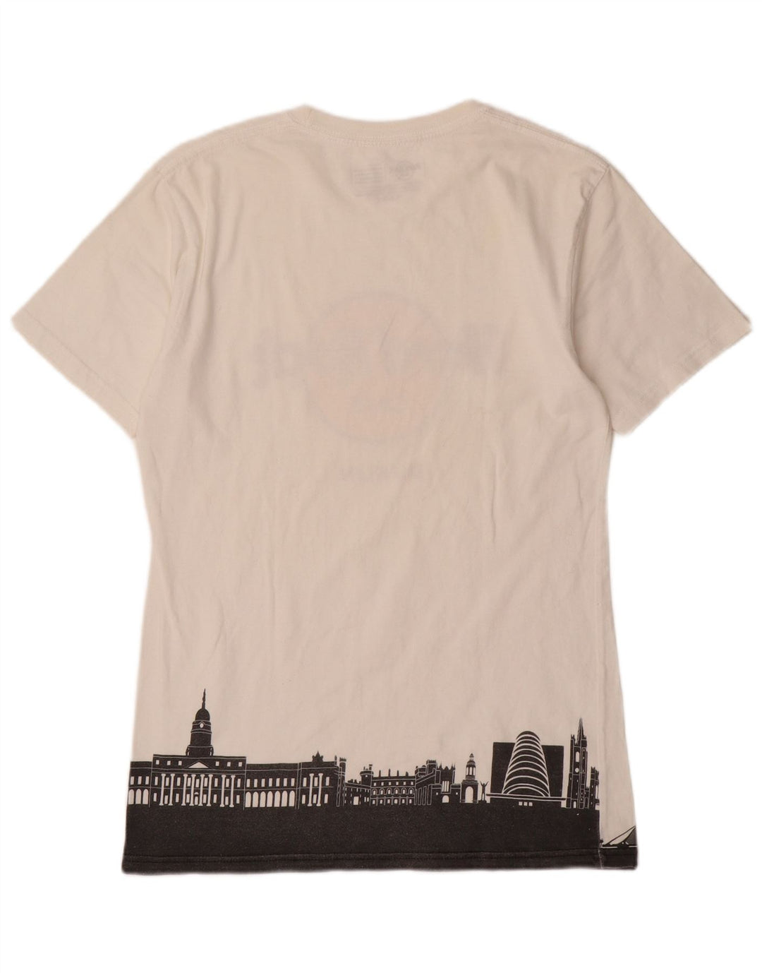 Hard Rock Cafe Herre Dublin Grafisk T-Shirt Top Medium Hvid Bomuld