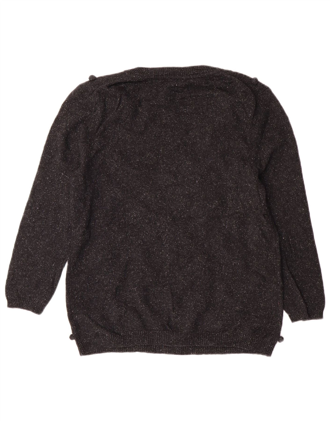 Hobbs Dame Boat Neck Jumper Sweater UK 14 Medium Black Wool Classic