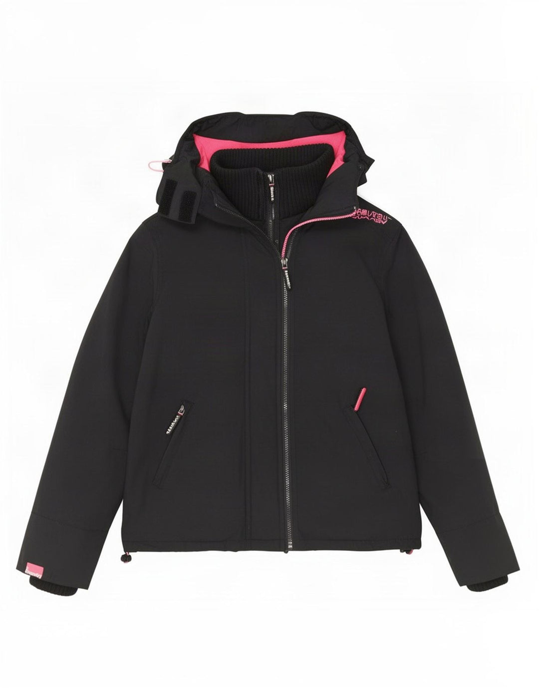 Superdry vindjakke til kvinder med hætte vindjakke UK 14 Medium Sort
