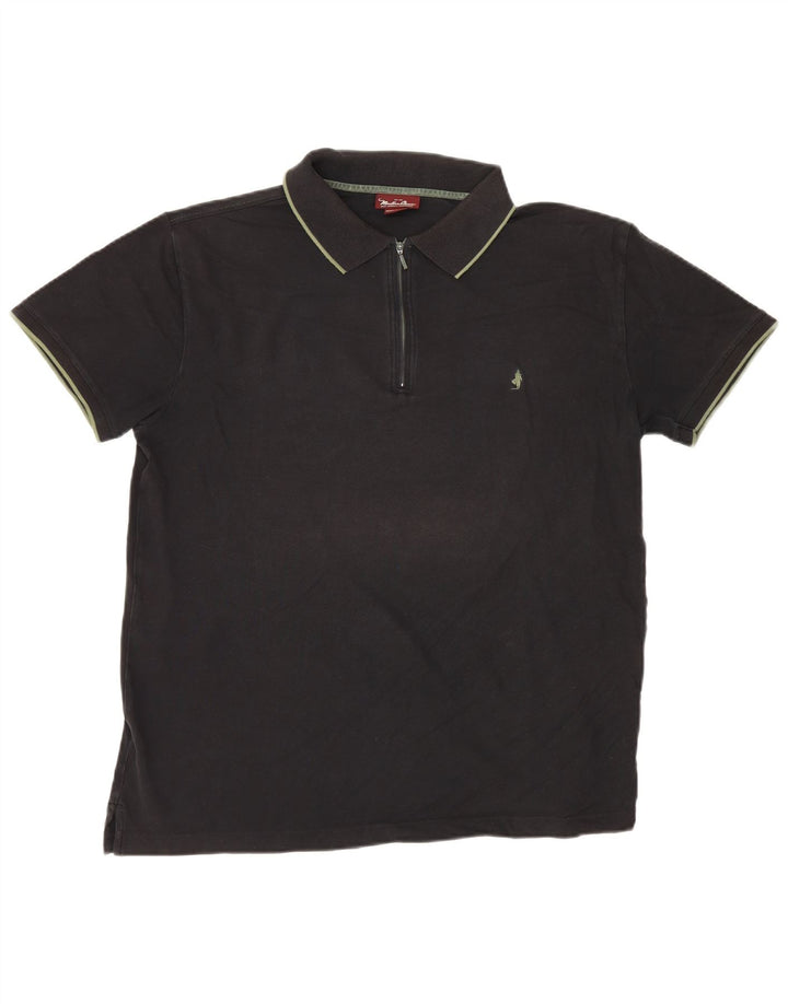 Marlboro Classics Polo Shirt til mænd 3XL Sort Bomuld