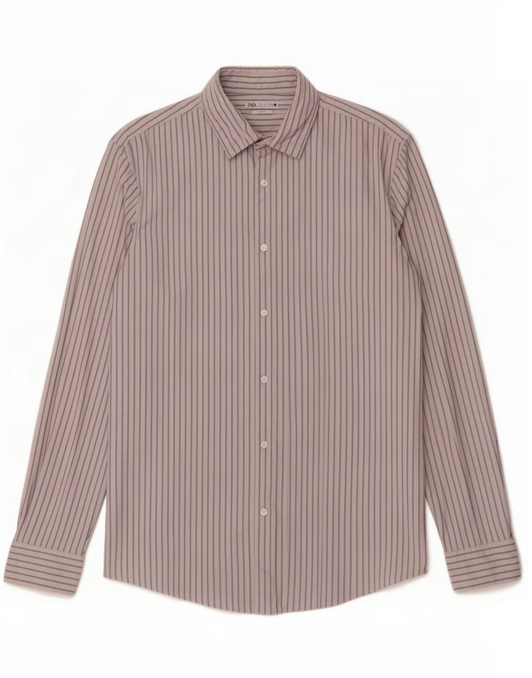 Zara Herre Slim Fit skjorte Stor hvid nålestribe