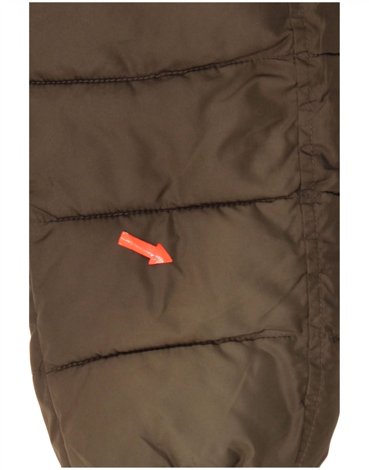 Champion Herre hættepolstret jakke UK 38 Medium Khaki Polyester