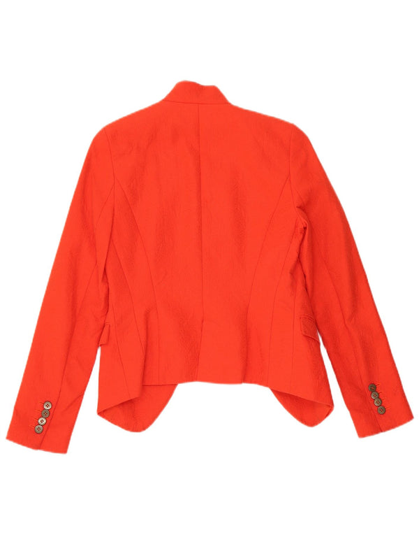 Zara Womens Open Blazer Jacket UK 6 XS Rød