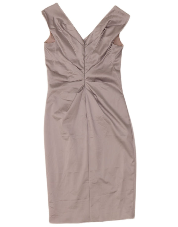 Coast Womens Sleeveless Bodycon Dress UK 10 Small Grey Acetate