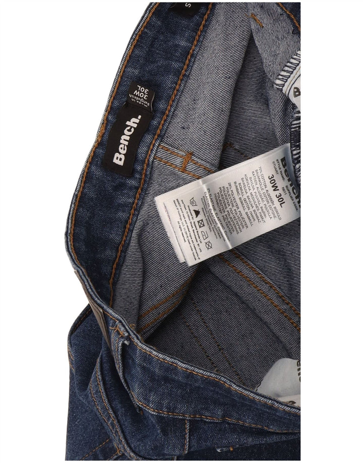 Bænk lige herre jeans W30 L30 Marineblå bomuld