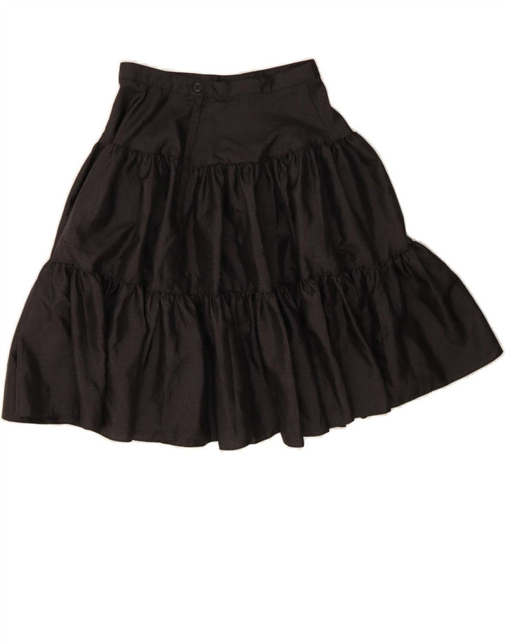 MEXX Womens Tiered Skirt IT 36 XS W24 Black Polyester Vintage Mexx and Second-Hand Mexx from Messina Hembry 