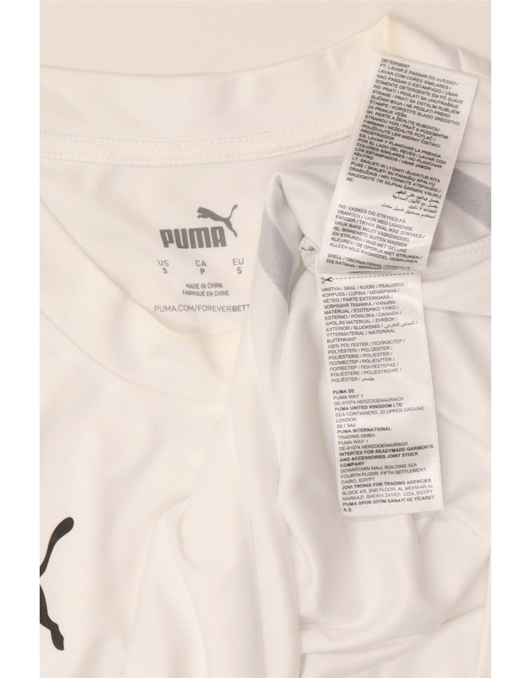 Puma Herre Deutshland Grafisk T-Shirt Top Lille hvid stribet polyester