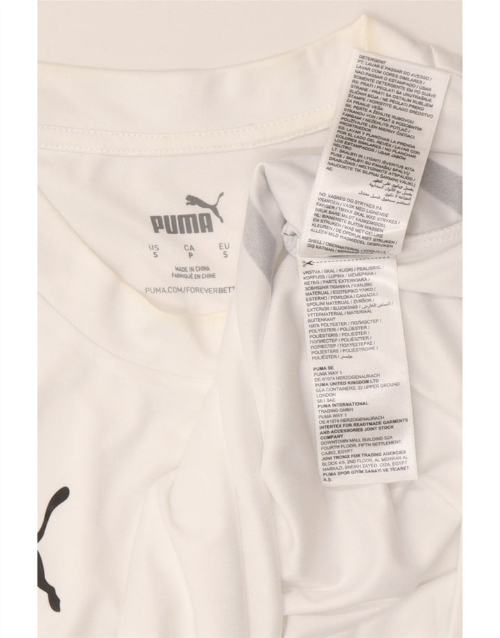 Puma Herre Deutshland Grafisk T-Shirt Top Lille hvid stribet polyester