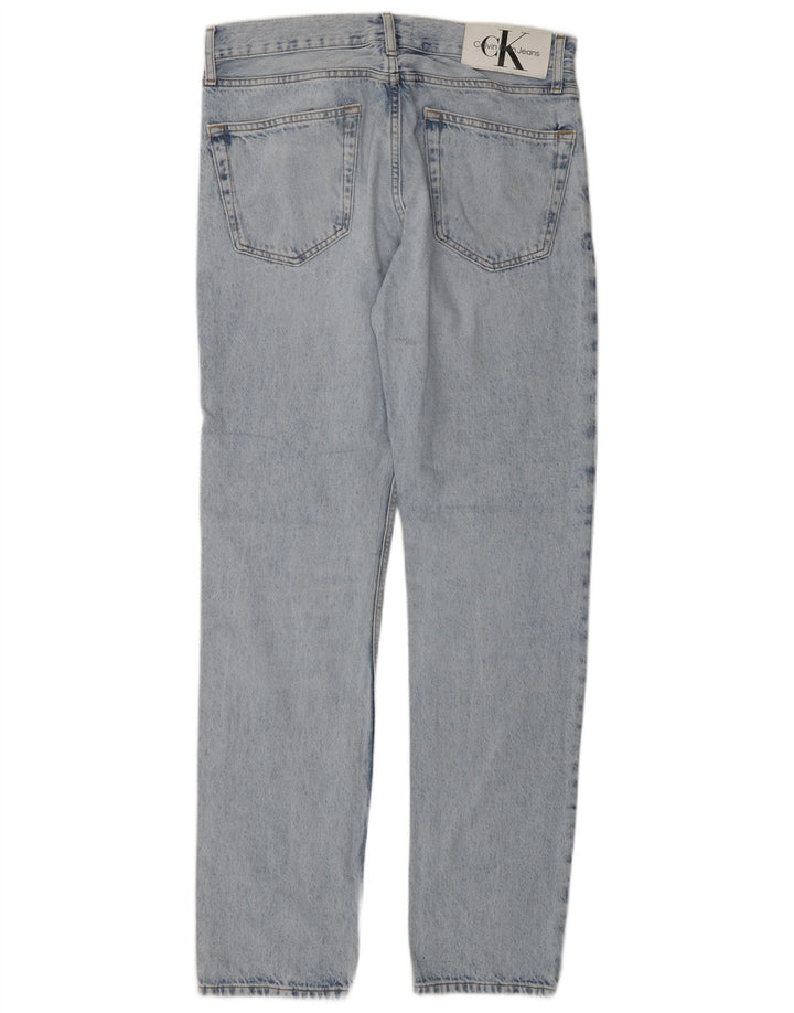 Calvin Klein Straight Jeans til mænd W29 L32 Blå Bomuld