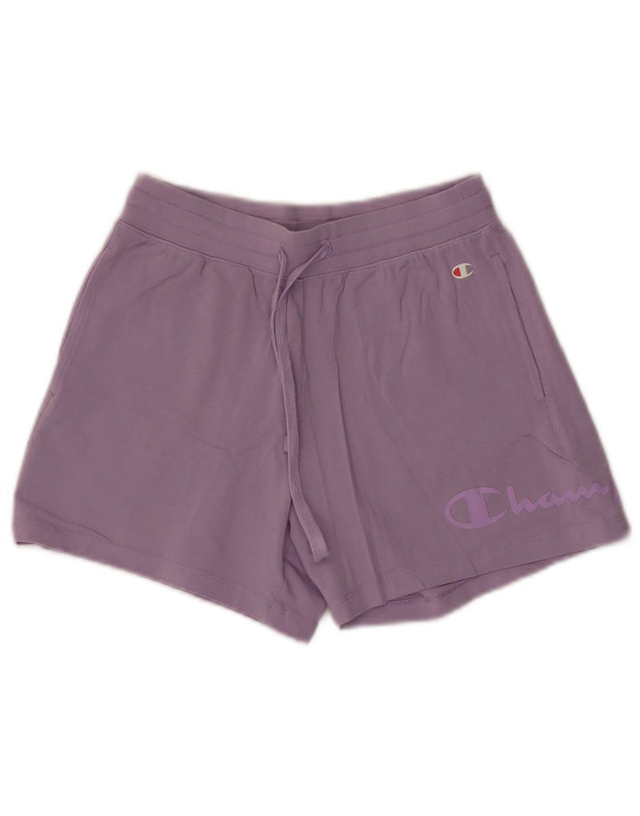 CHAMPION Grafiske sportsshorts til kvinder UK 4 XS lilla bomuld