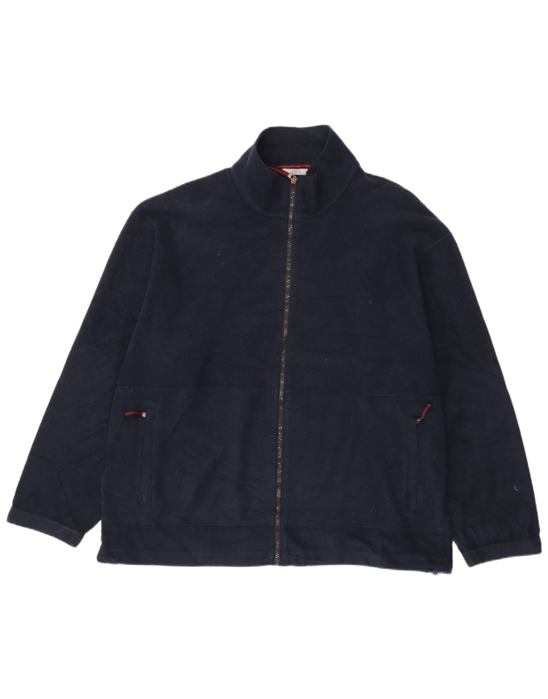 Marks & Spencer Herre Fleecejakke UK 42 XL Navy Blue Polyester