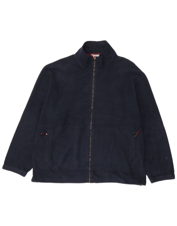 Marks & Spencer Herre Fleecejakke UK 42 XL Navy Blue Polyester