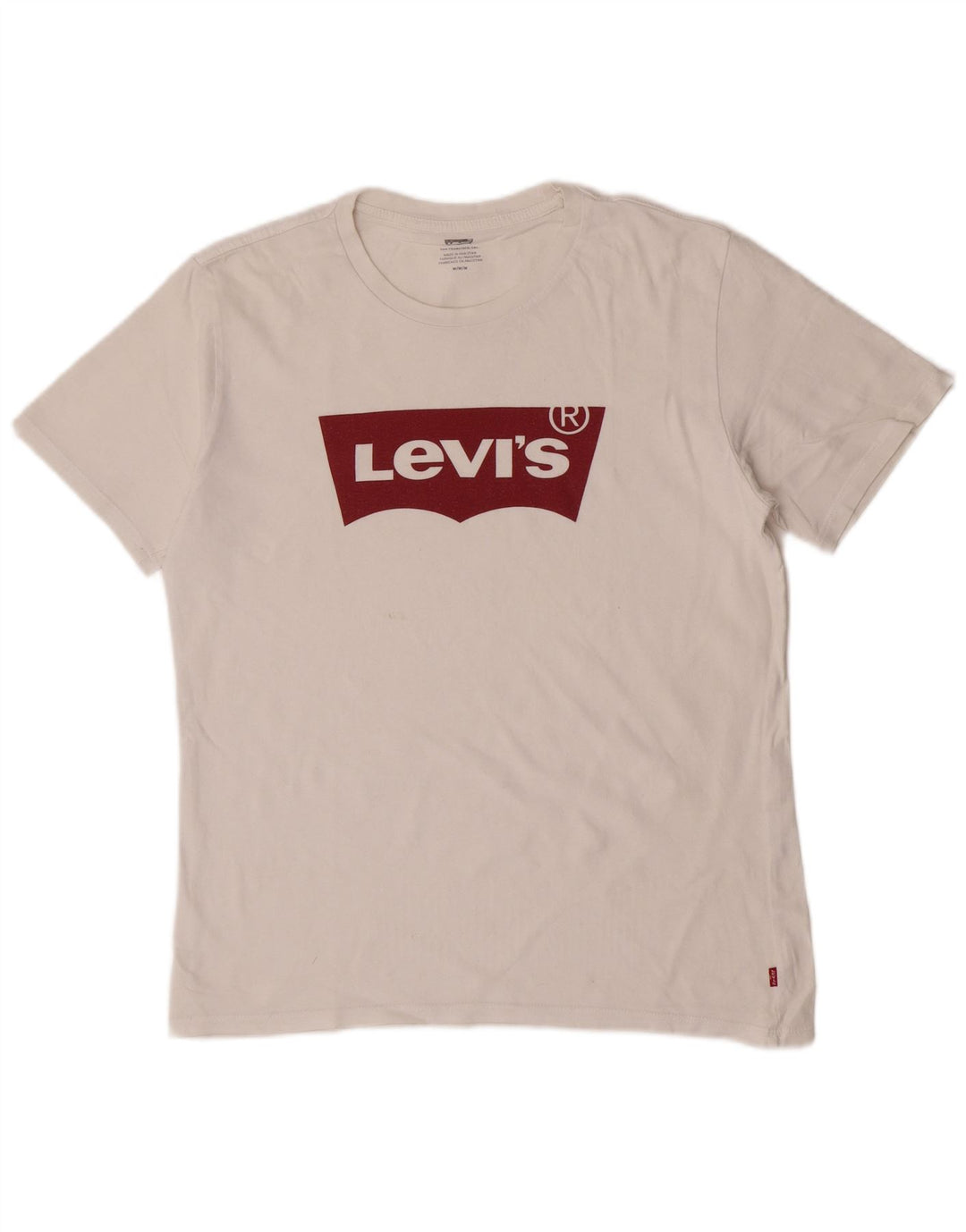 Levi's Herre grafisk T-shirt Top Medium White
