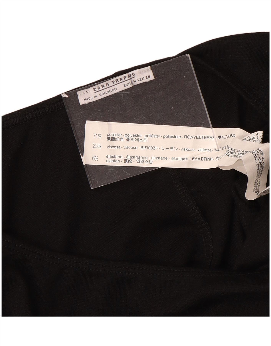 Zara Bodysuit med 3/4 ærmer til kvinder UK 12 Medium Sort Polyester