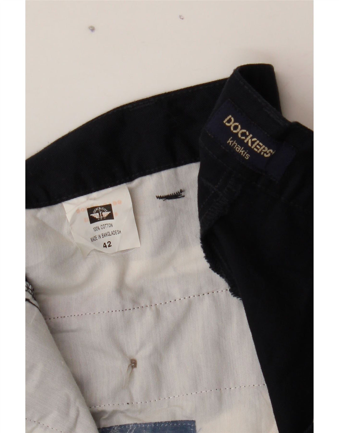 DOCKERS Mens Chino Shorts W42 2XL Navy Blue Cotton Vintage Dockers and Second-Hand Dockers from Messina Hembry 